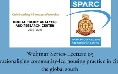 Webinar Series : Operationalizing community-led housing practice in cities of the global south-28th Jan.
